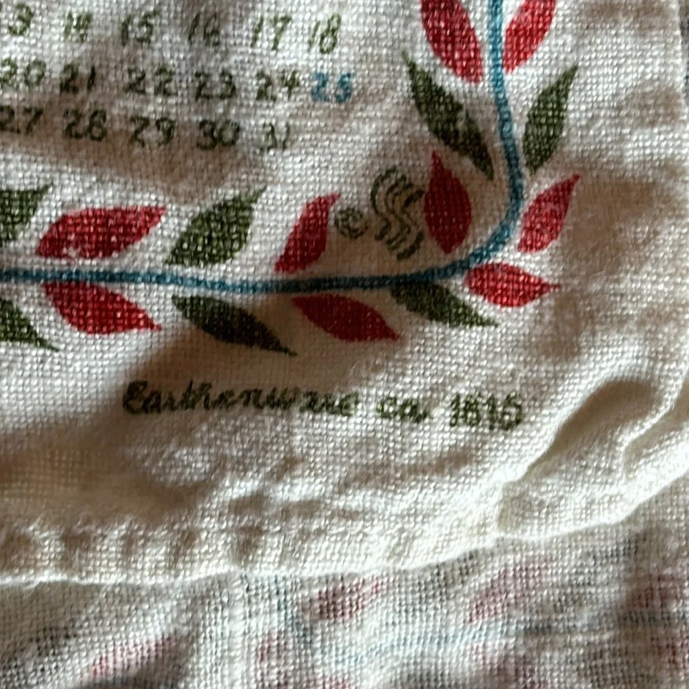Lillian Vernon Calendar Hand Towel 1982 Linen 1982 Kitchen Calender vintage